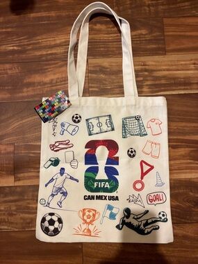 FIFA World Cup 2026 CAN MEX USA Canvas Tote NWT